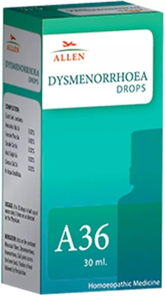 A36 Dysmenorrhoea Drops 30ml