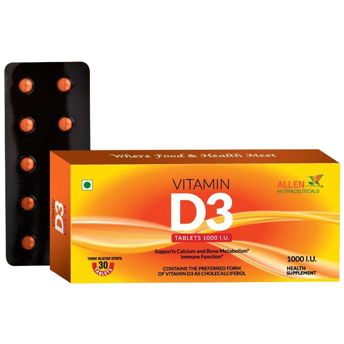 Nutraceutical Vitamin D3 30 tablets
