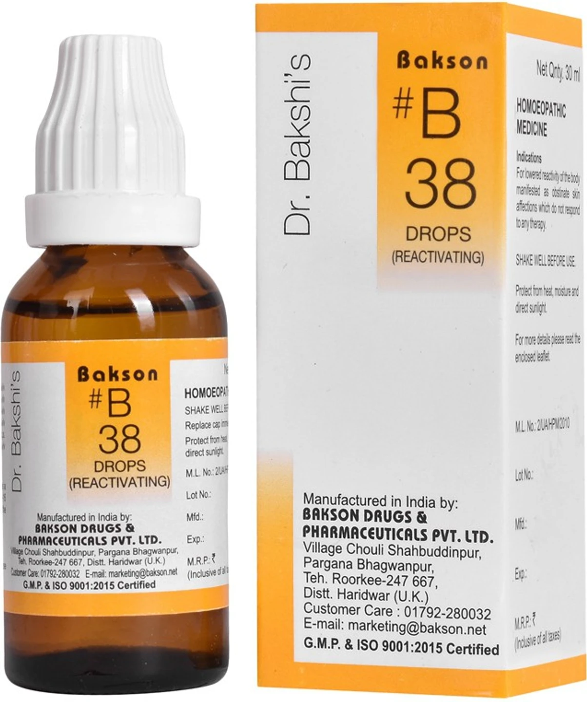 B38 DROPS (REACTIVATING) 30ml