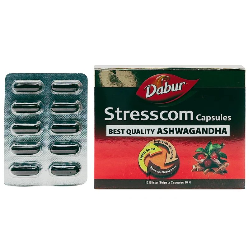 Stresscom Ashwagandha 12 blister strips x 10Capsules
