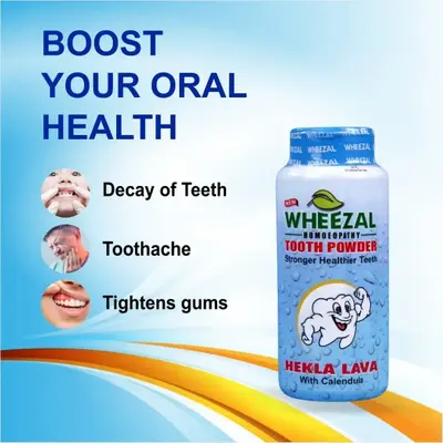 Wheezal Hekla Lava Tooth Powder 100grams